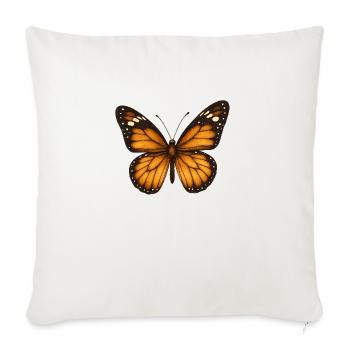 Monarch butterflies – delicate & majestic - Sofa pillowcase 17,3'' x 17,3'' (45 x 45 cm) - natural white - Front