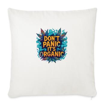 Don‘t panic - Sofakissenbezug 45 x 45 cm - Naturweiß  - Vorne