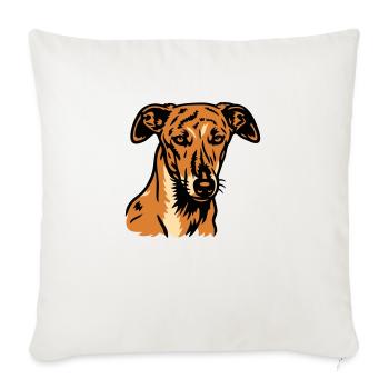 Galgo Español - Portrait - Sofakissenbezug 45 x 45 cm - Naturweiß  - Vorne