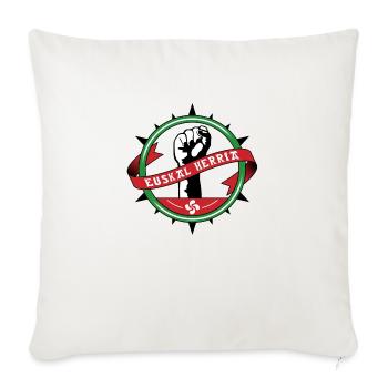 Euskal Herria - Housse de coussin décorative 45 x 45 cm - blanc nature - Devant