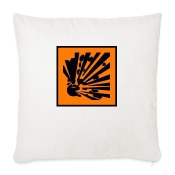 explosions gefahr - Sofakissenbezug 45 x 45 cm - Naturweiß  - Vorne