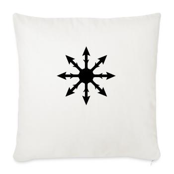 chaos symbol - Sofa pillowcase 17,3'' x 17,3'' (45 x 45 cm) - natural white - Front