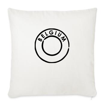 Belgique - Belgium - Housse de coussin décorative 45 x 45 cm - blanc nature - Devant