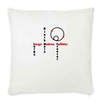 Black Hole - Large Hadron Collider - Sofa pillowcase 17,3'' x 17,3'' (45 x 45 cm) - natural white - Front
