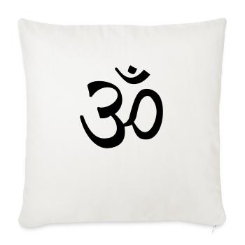 Om - Sofakissenbezug 45 x 45 cm - Naturweiß  - Vorne
