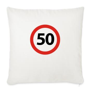 50 Birthday - Sofa pillowcase 17,3'' x 17,3'' (45 x 45 cm) - natural white - Front