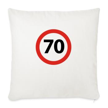 70th Birthday - Sofa pillowcase 17,3'' x 17,3'' (45 x 45 cm) - natural white - Front