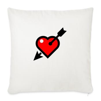 Herz - Sofa pillowcase 17,3'' x 17,3'' (45 x 45 cm) - natural white - Front