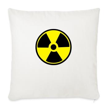 Radioactive Warning - Sofa pillowcase 17,3'' x 17,3'' (45 x 45 cm) - natural white - Front