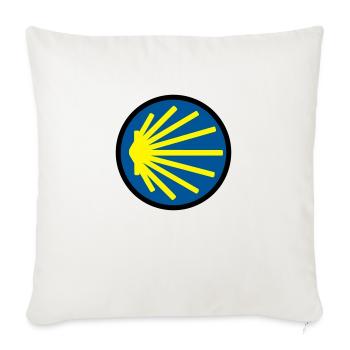 jakobsweg rund - Sofakissenbezug 45 x 45 cm - Naturweiß  - Vorne