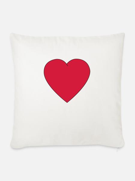 love i - Sofakissenbezug 45 x 45 cm - Naturweiß 