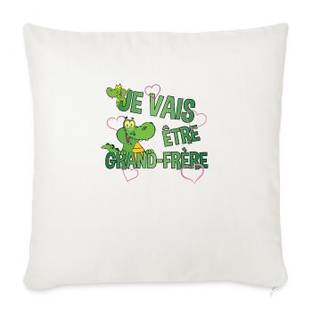 futur grand frere - Housse de coussin décorative 45 x 45 cm - blanc nature - Devant