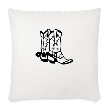 cowboystiefel ... von wicki_de - Sofakissenbezug 45 x 45 cm - Naturweiß  - Vorne