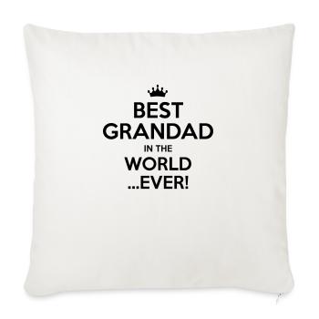 best grandad in the world ever - Sofa pillowcase 17,3'' x 17,3'' (45 x 45 cm) - natural white - Front