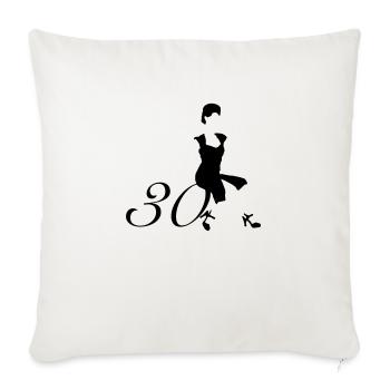 1930er Stewardess - Sofakissenbezug 45 x 45 cm - Naturweiß  - Vorne