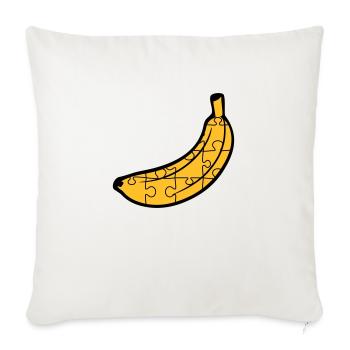 puzzle banana fruit food hunger delicious love muste - Sofa pillowcase 17,3'' x 17,3'' (45 x 45 cm) - natural white - Front