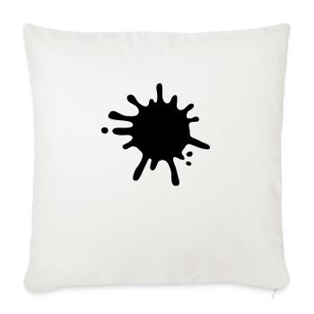 klecks_f1 - Sofa pillowcase 17,3'' x 17,3'' (45 x 45 cm) - natural white - Front