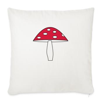 Pilz, Fliegenpilz - Housse de coussin décorative 45 x 45 cm - blanc nature - Devant