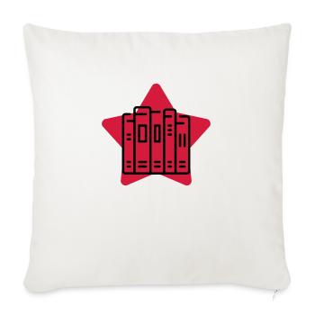 Bibliothek / Bibliothekar / Arbeit / Job - Sofakissenbezug 45 x 45 cm - Naturweiß  - Vorne