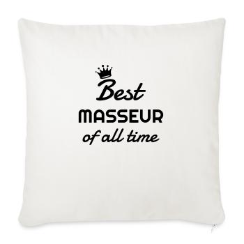 Massage Masseur Masseuse Work Job Travail - Sofa pillowcase 17,3'' x 17,3'' (45 x 45 cm) - natural white - Front