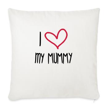 Mum / Mom / Baby / Mummy / Mother's day / Birth - Sofa pillowcase 17,3'' x 17,3'' (45 x 45 cm) - natural white - Front