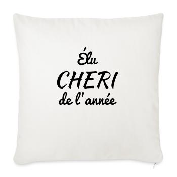 Chéri Love Chérie Amour Femme Mari Valentin - Sofa pillowcase 17,3'' x 17,3'' (45 x 45 cm) - natural white - Front