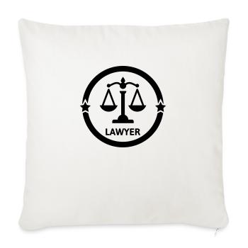 Lawyer Avocat Anwalt Barrister Justice Law - Sofa pillowcase 17,3'' x 17,3'' (45 x 45 cm) - natural white - Front