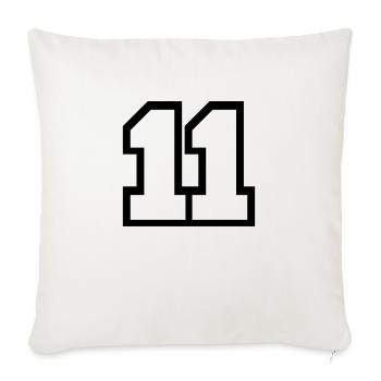 11 - Sofakissenbezug 45 x 45 cm - Naturweiß  - Vorne