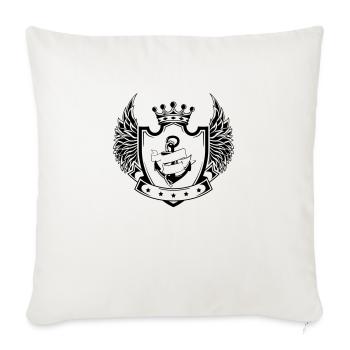 Anker Wappen - Sofakissenbezug 45 x 45 cm - Naturweiß  - Vorne