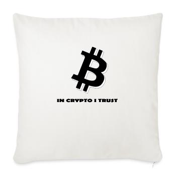 Crypto Bitcoin Trading - Housse de coussin décorative 45 x 45 cm - blanc nature - Devant