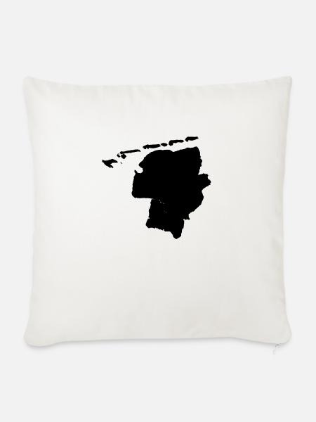 Ostfriesland Umriss - Sofakissenbezug 45 x 45 cm - Naturweiß