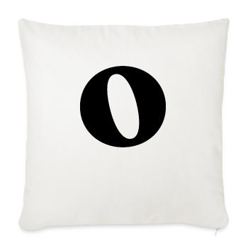 Letter o - Sofa pillowcase 17,3'' x 17,3'' (45 x 45 cm) - natural white - Front