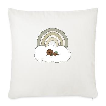 Bébé arc-en-ciel - Housse de coussin décorative 45 x 45 cm - blanc nature - Devant