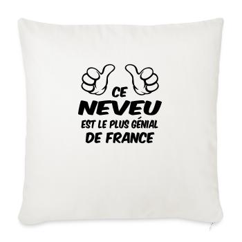 BESTER NEFFE - Sofakissenbezug 45 x 45 cm - Naturweiß  - Vorne