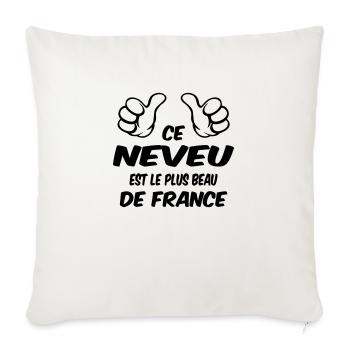 BESTER NEFFE - Sofakissenbezug 45 x 45 cm - Naturweiß  - Vorne