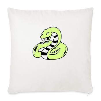 snake 02 - Sofa pillowcase 17,3'' x 17,3'' (45 x 45 cm) - natural white - Front