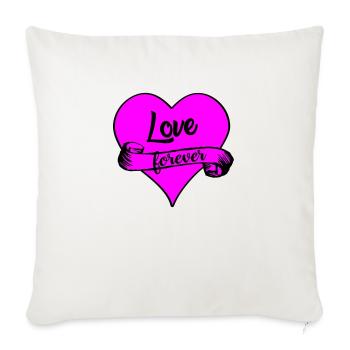 love forever - Sofa pillowcase 17,3'' x 17,3'' (45 x 45 cm) - natural white - Front
