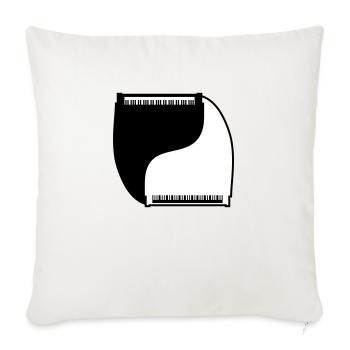 2 Yin and Yang Pianos Classical Music Instrument - Sofa pillowcase 17,3'' x 17,3'' (45 x 45 cm) - natural white - Front