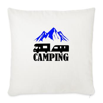 Camping - Sofa pillowcase 17,3'' x 17,3'' (45 x 45 cm) - natural white - Front