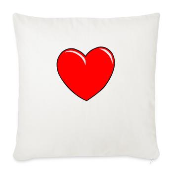 Cartoon Heart - Sofa pillowcase 17,3'' x 17,3'' (45 x 45 cm) - natural white - Front