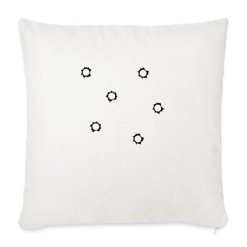 Einschusslöcher Pistole Gewehr Schusslöcher - Sofakissenbezug 45 x 45 cm - Naturweiß  - Vorne
