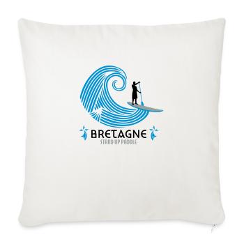 PADDLE BREIZH BRETAGNE - Housse de coussin décorative 45 x 45 cm - blanc nature - Devant