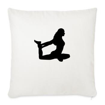 yoga - Housse de coussin décorative 45 x 45 cm - blanc nature - Devant