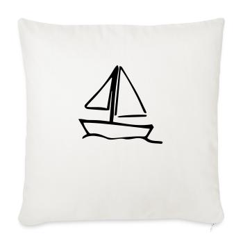 Segelboot,Segel,Sommer,Feiertag,Meer,Boot,Regatta - Sofakissenbezug 45 x 45 cm - Naturweiß  - Vorne