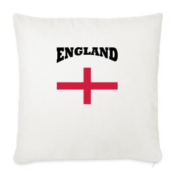 England + cross - Housse de coussin décorative 45 x 45 cm - blanc nature - Devant