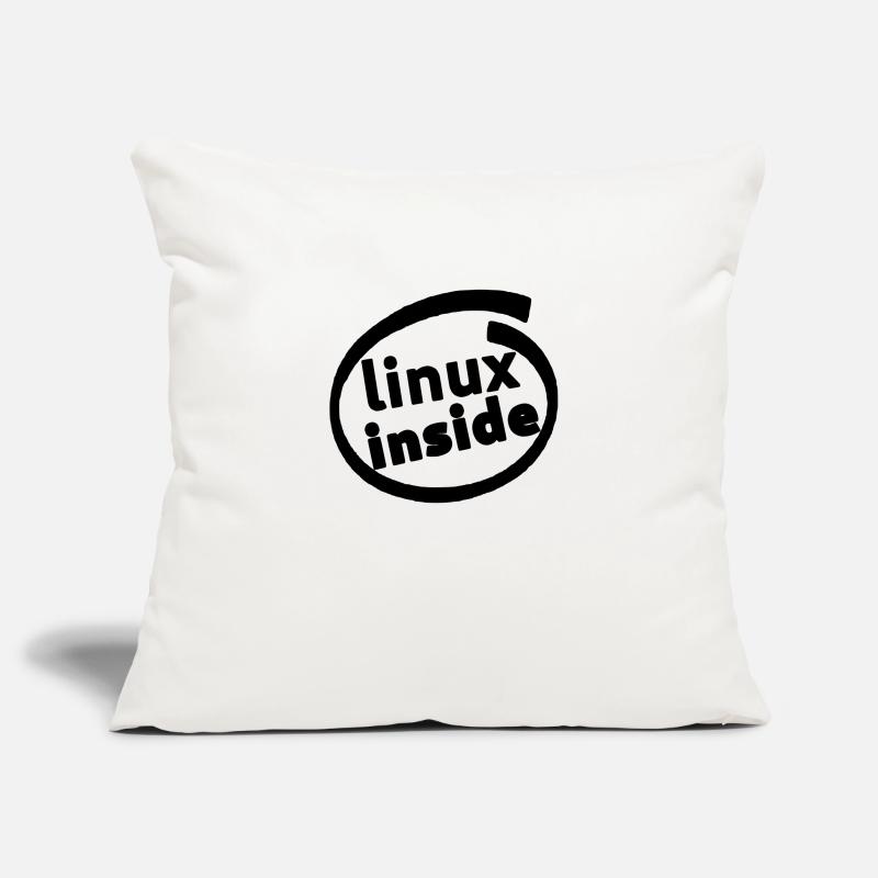 LINUX INSIDE TUX PROGRAMMIERER LOGO NERD GESCHENK Sofakissenbezug 45 x 45 cm