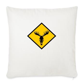 Moose Skull - Sofa pillowcase 17,3'' x 17,3'' (45 x 45 cm) - natural white - Front