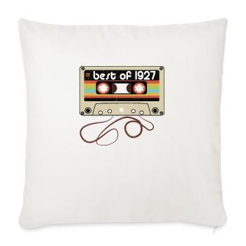 Millésime légendaire 1927 - Housse de coussin décorative 45 x 45 cm - blanc nature - Devant