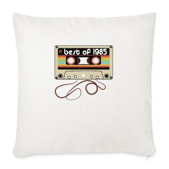 Millésime légendaire 1985 - Housse de coussin décorative 45 x 45 cm - blanc nature - Devant