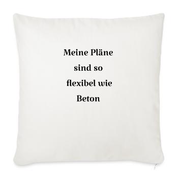 Selbstironische Sprüche - Sofakissenbezug 45 x 45 cm - Naturweiß  - Vorne